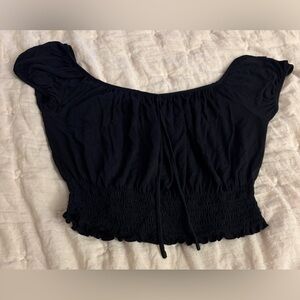 Forever 21 Women’s Black Off the Shoulder Crop Top